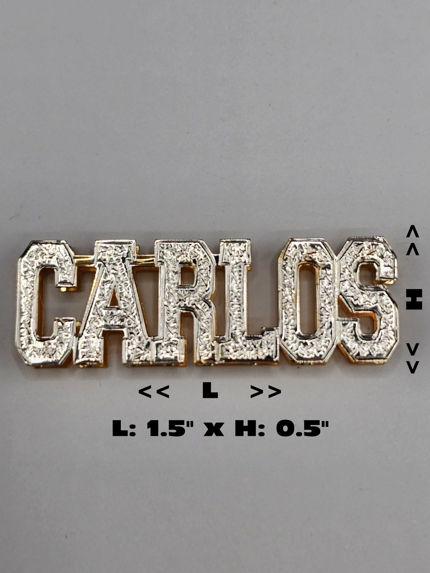 PERSONALIZED DOUBLE NAMEPLATE "CARLOS" Style (10K,14K GOLD)