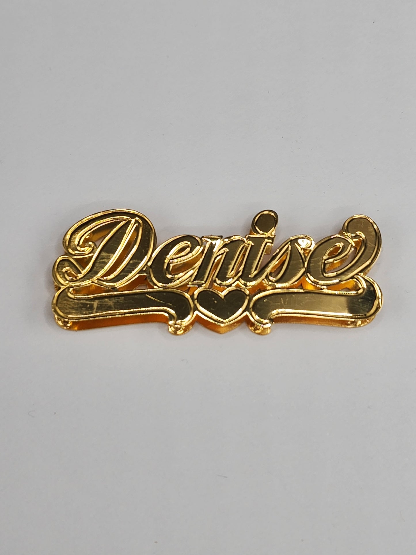 PERSONALIZED DOUBLE NAMEPLATE "DENISE" Style (10K,14K GOLD)