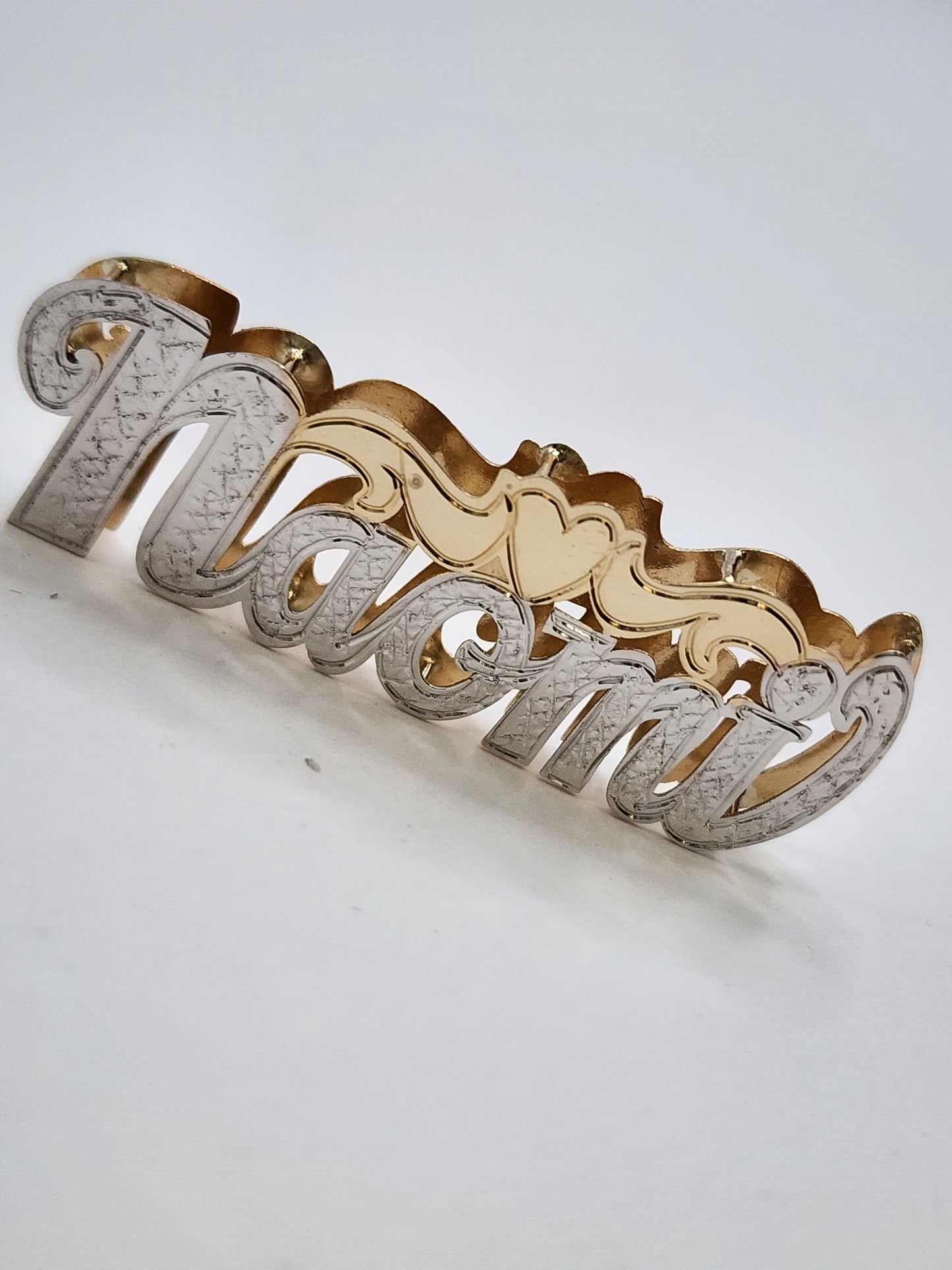 PERSONALIZED DOUBLE NAMEPLATE "NAOMI" Style (10K,14K GOLD)